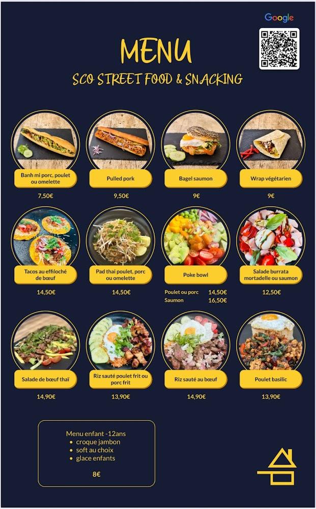 SCO - Restaurant & Snacking à Saint-Raphaël - Menu Image 1